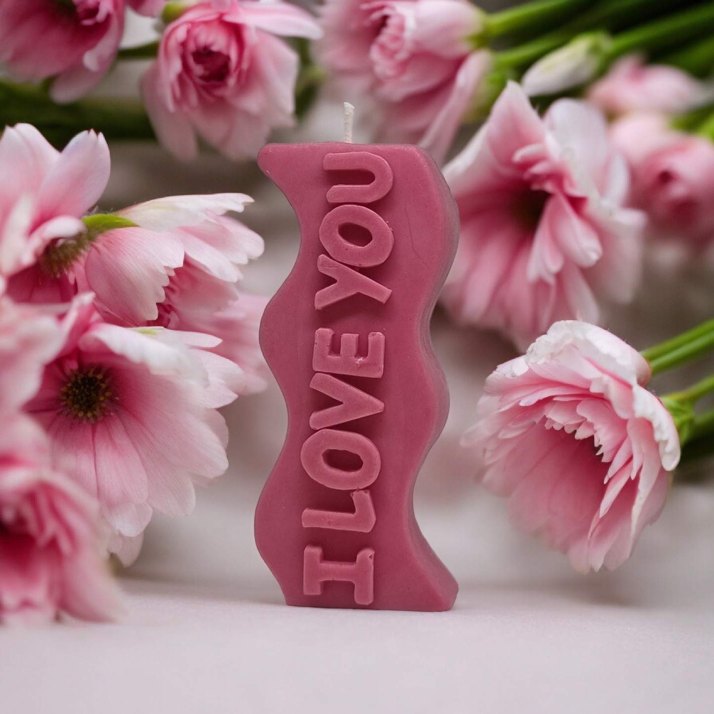 I Love You Pink Candle