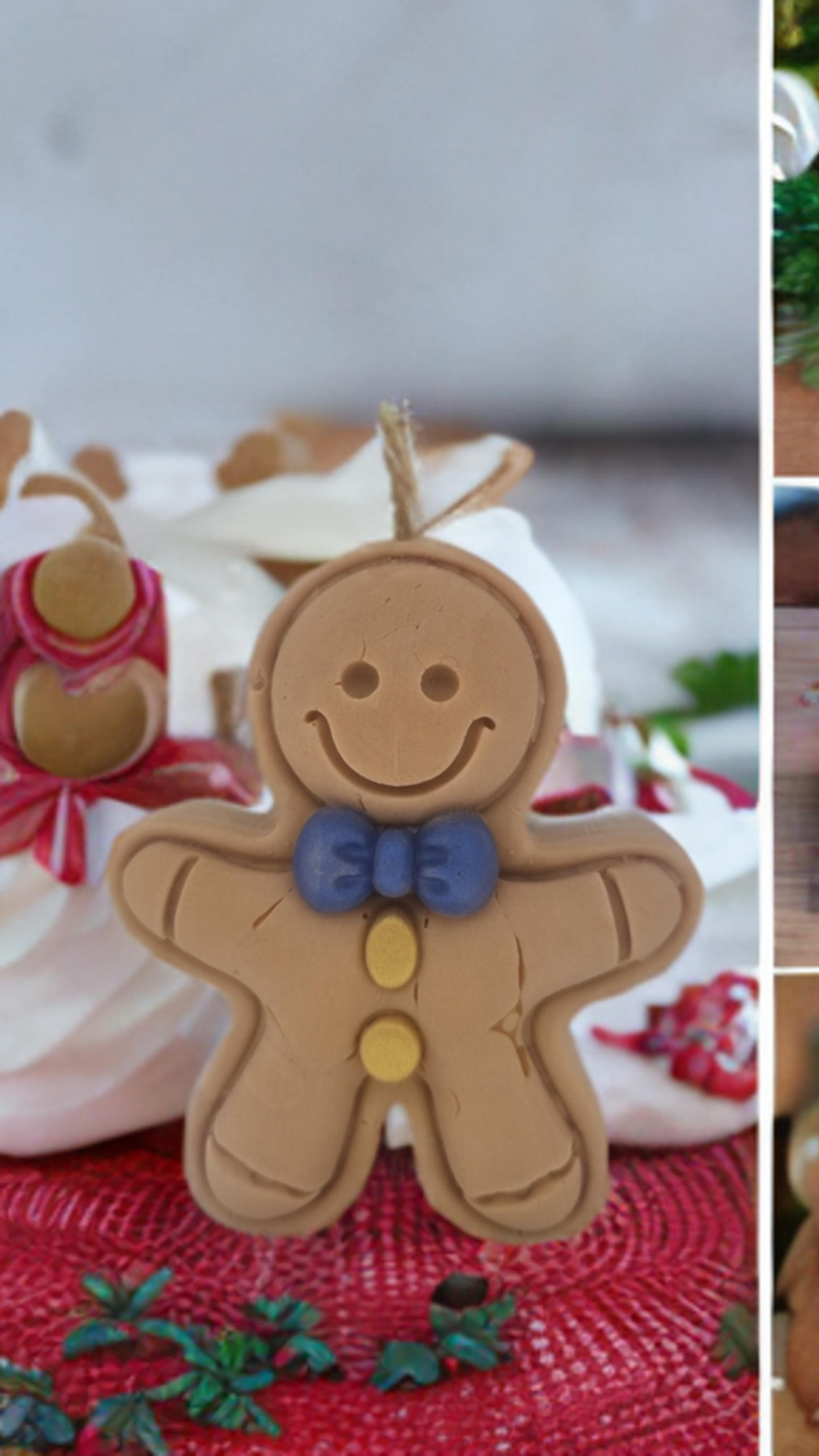 Hanging Gingerbreadman Candle