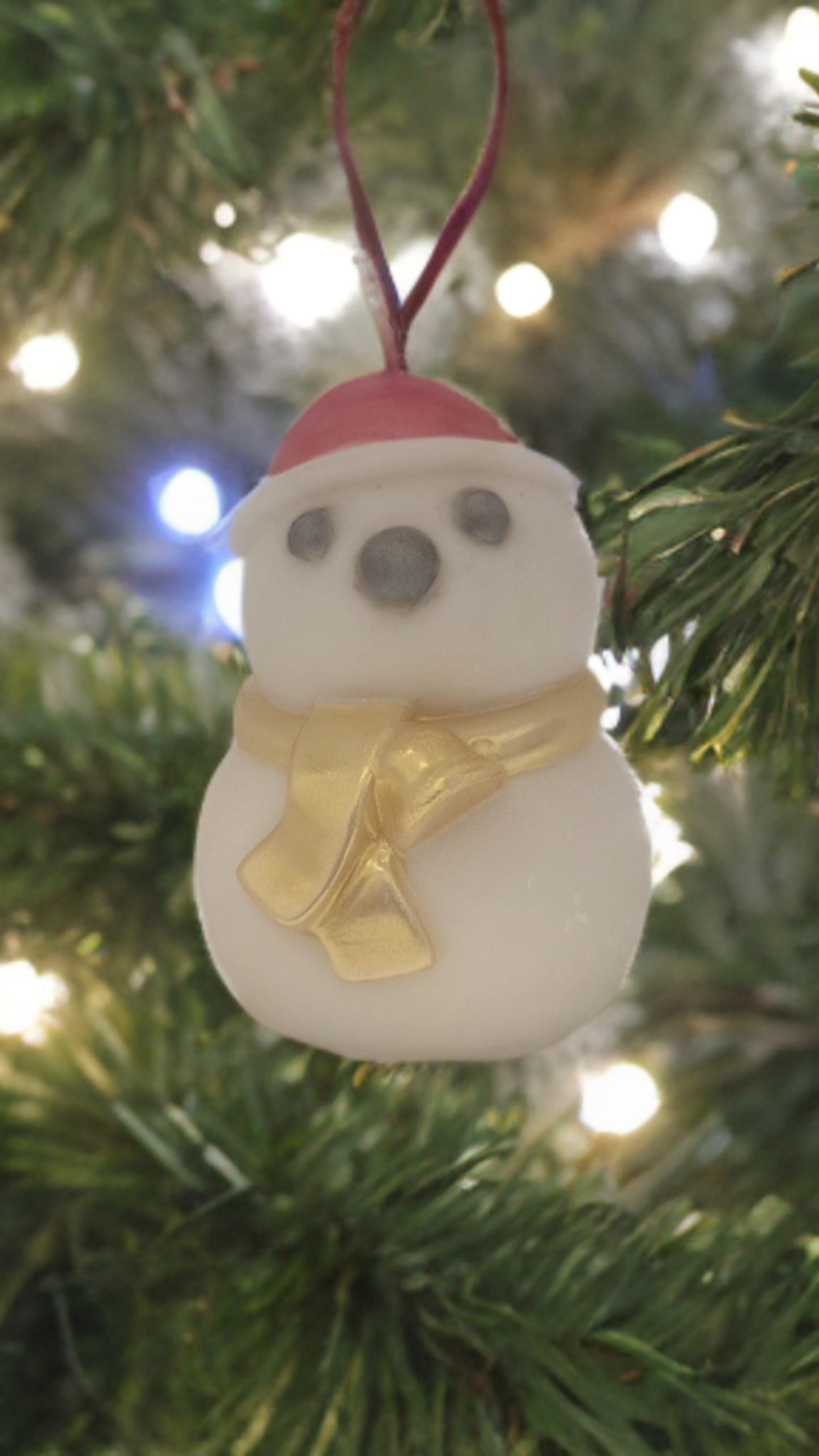 Hanging Snowman Candle