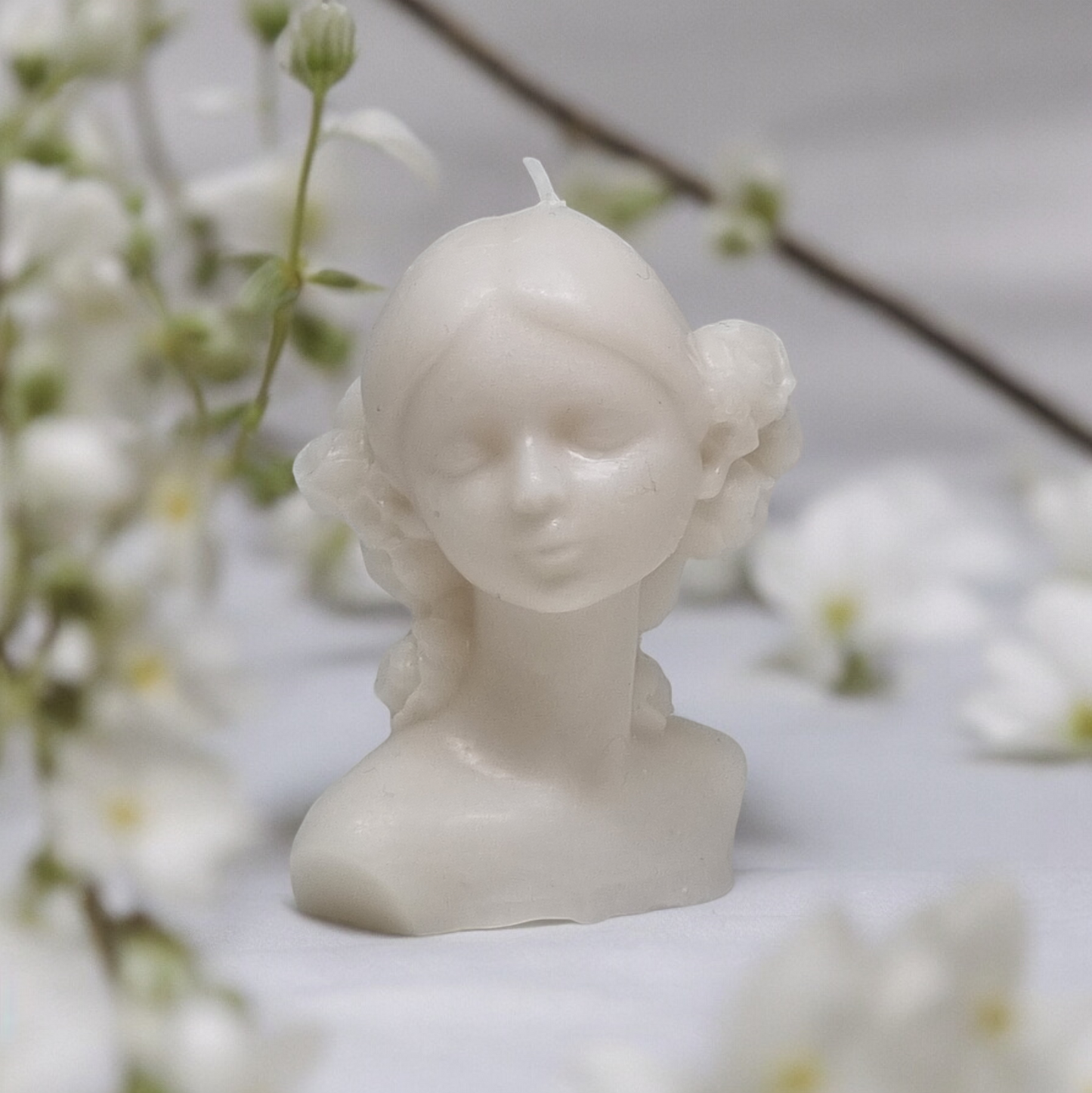 Eyes Closed Lady Candle